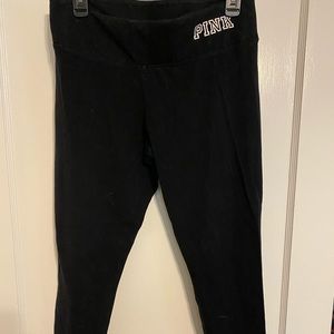 Pink Black Yoga Leggings Large